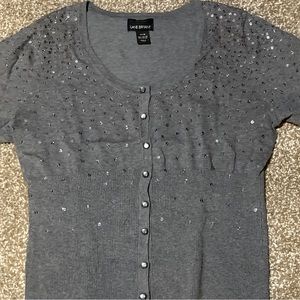 LANE BRYANT SEQUINED CARDIGAN
